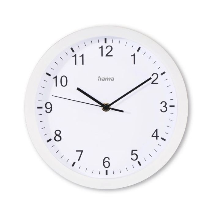 Hama Elba Reloj de Pared Analogico - Silencioso - Funciona con 1 Pila AA - 25x4cm - Color Blanco