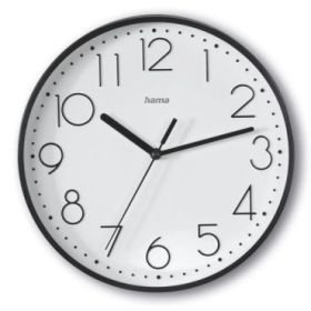 Hama Salina Reloj de Pared Analogico - Silencioso - Funciona con 1 Pila AA - 22x3.5cm - Color Negro