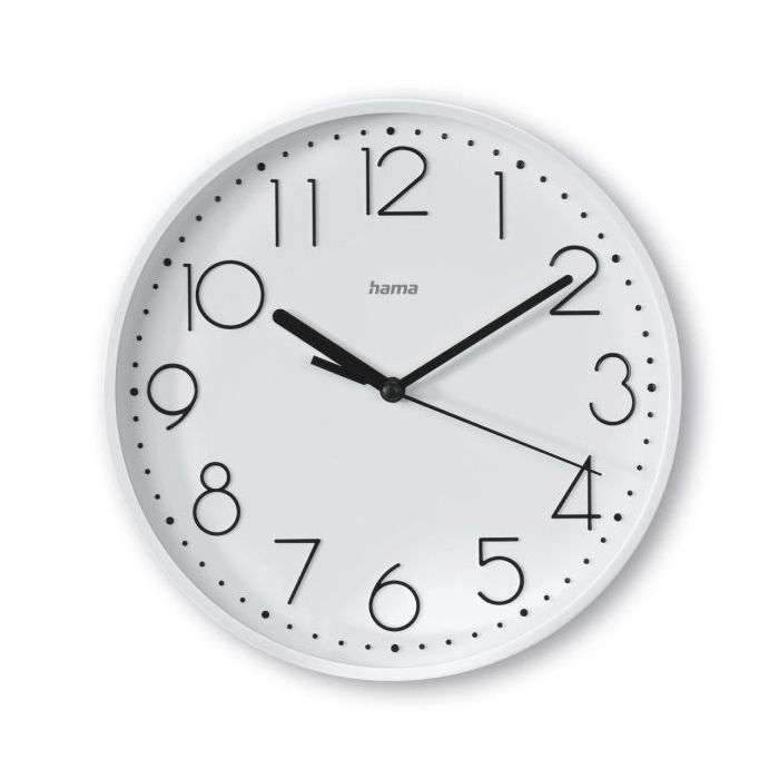 Hama Salina Reloj de Pared Analogico - Silencioso - Funciona con 1 Pila AA - 22x3.5cm - Color Blanco