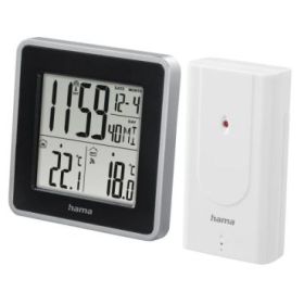 Hama Ews Intro Estacion Meteorologica - Reloj - Sensor Exterior - Radiofrecuencia - Termometro - Higrometro - 9.5x3x9.5cm - Colo