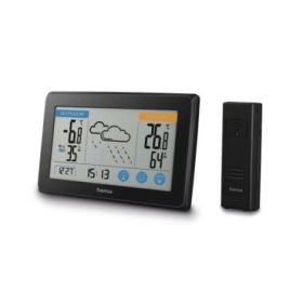 Hama Touch Estacion Meteorologica - Reloj - Prevision Meteorologica - Sensor Exterior - Radiofrecuencia - Termometro - Higrometr