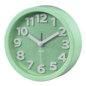 Hama Retro Reloj Despertador Analogico - Estilo Retro - Funciona con 1 Pila AA - 12x4cm - Color Verde