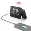 Hama Plus Charge Reloj Despertador Digital con Proyector - Termometro - Higrometro - Funcion de Carga USB-A - Radio - 15x4.5x9.5