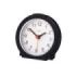 Hama Classic Reloj Despertador Analogico - Manecillas y Numeros Fluorescentes - Funciona con 1 Pila AA - 9.5x3.8cm - Color Negro