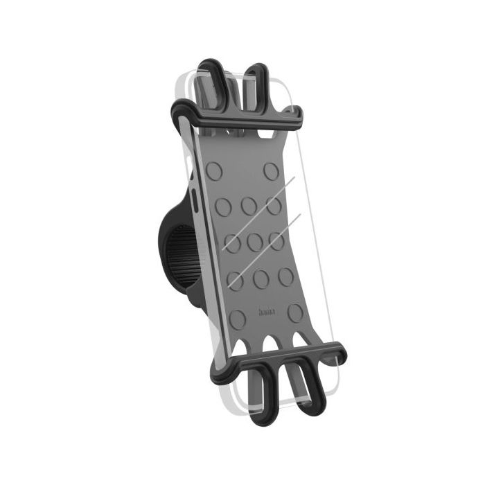 Hama Flexible Soporte de Bicicleta para Smartphone - Silicona Flexible - Peso Max 200kg - Ancho Dispositivo de 6 a 8cm - Univers