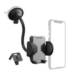 Hama Multi Soporte de Coche para Smartphone - Peso Max 200g - Pinza para Rejilla - Ventosa para Parabrisas - Ancho Dispositivo d