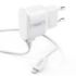 Hama Cargador de Pared - Potencia 5W - Lightning - Cable 1m - Color Blanco