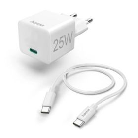 Hama Cargador de Pared - Potencia 25W - Cable 1.5m - USB-C - Power Delivery - Qualcomm - Color Blanco