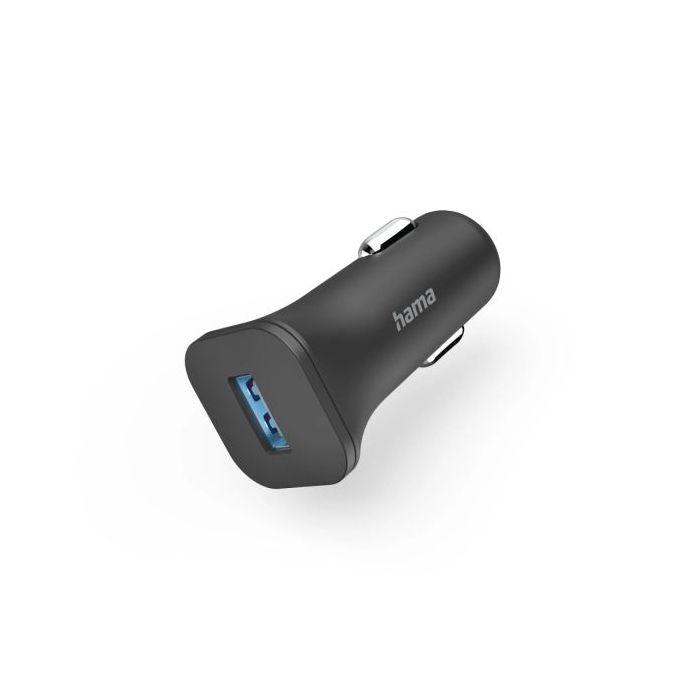 Hama Cargador de Coche 6W - Pantalla LED - USB-A - Color Negro