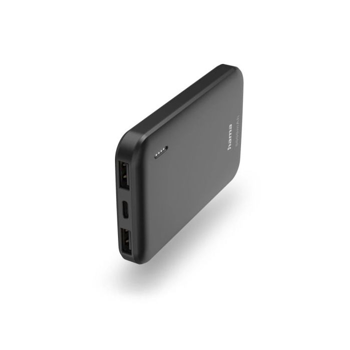 Hama Bateria Externa Powerbank 5000mAh - Polimero de Litio - USB-C - USB-A - Carga Rapida - 2 Conexiones de Salida - Indicador L