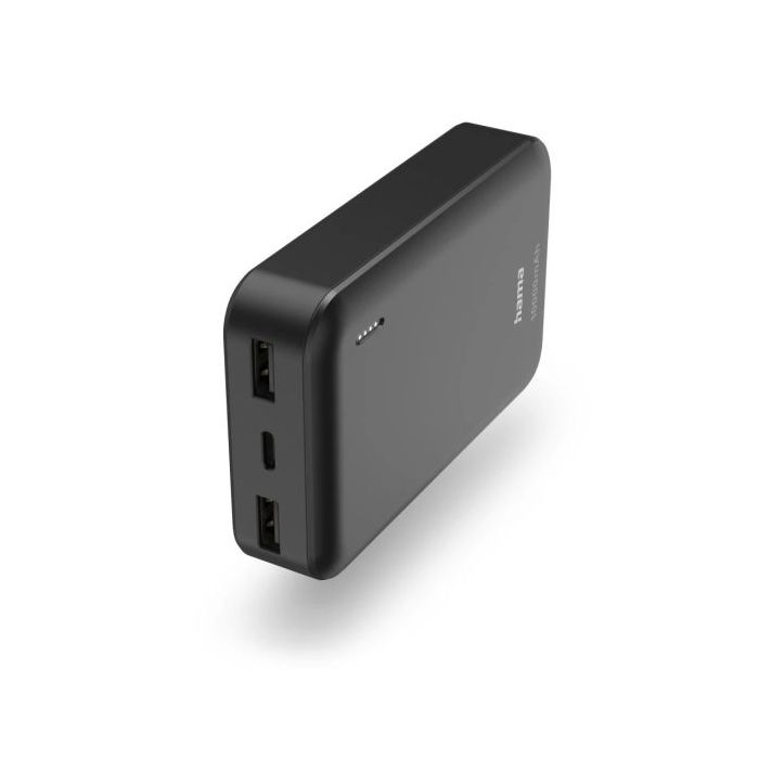 Hama Bateria Externa Powerbank 10000mAh - Polimero de Litio - USB-C - USB-A - Carga Rapida - 2 Conexiones de Salida - Indicador