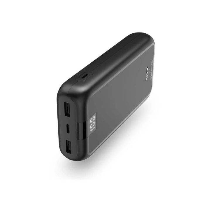 Hama Bateria Externa Powerbank 20000mAh - Polimero de Litio - USB-C - USB-A - Carga Rapida - 3 Conexiones de Salida - Pantalla D