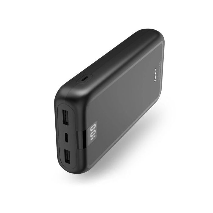 Hama Bateria Externa Powerbank 24000mAh - Polimero de Litio - USB-C - USB-A - Carga Rapida - 3 Conexiones de Salida - Pantalla D