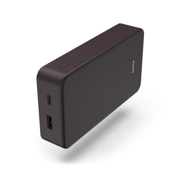 Hama Colour 20 Bateria Externa Powerbank 20000mAh - Polimero de Litio - USB-C - USB-A - Carga Rapida - Indicador LED de Carga -