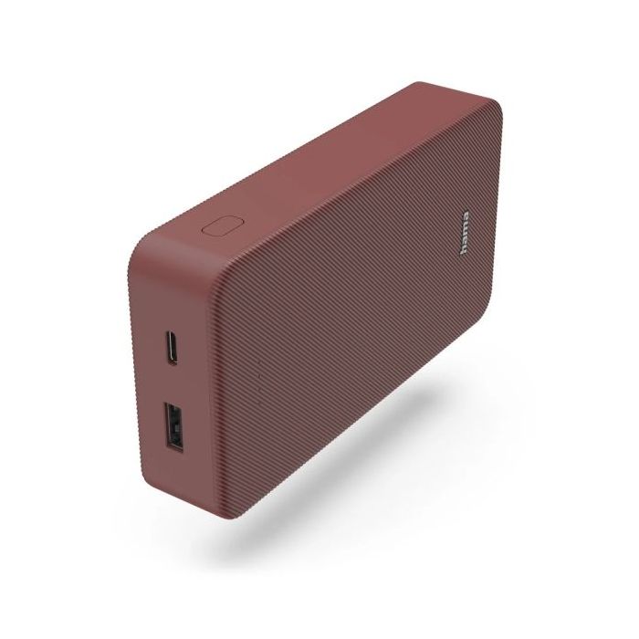 Hama Colour 20 Bateria Externa Powerbank 20000mAh - Polimero de Litio - USB-C - USB-A - Carga Rapida - Indicador LED de Carga -