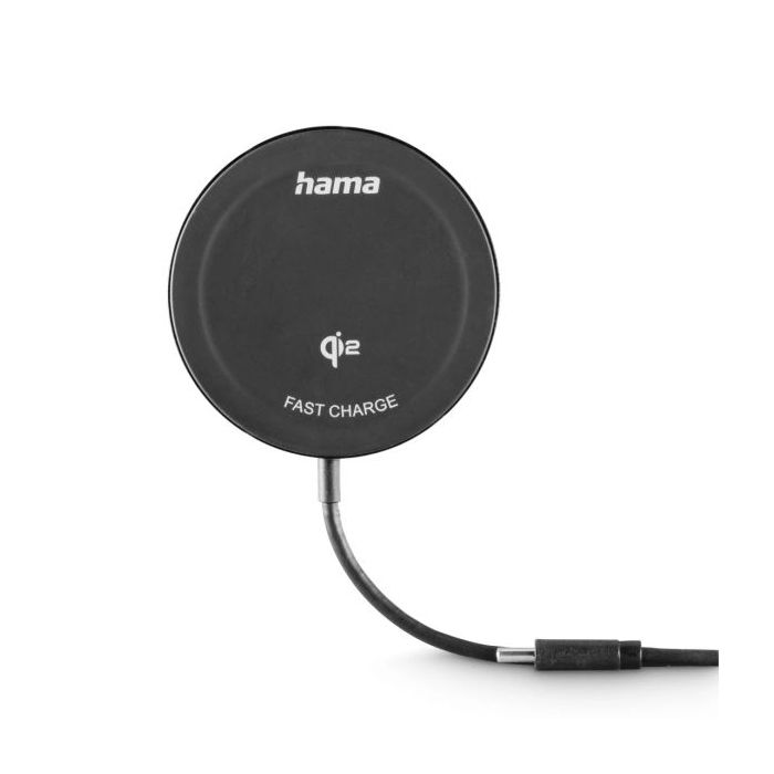 Hama Qi2 Cargador Inalambrico - 15W - USB-C - Carga Rapida - Color Negro