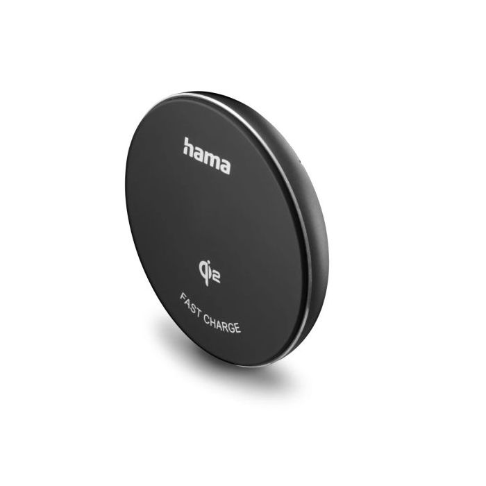 Hama Qi2 Cargador Inalambrico - Potencia 15W - USB-C - Carga Rapida - Color Negro