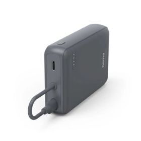 Hama Travel Bateria Externa Powerbank 10000mAh - Polimero de Litio - USB-C - Cable Integrado - Carga Rapida - 2 Conexiones de Sa