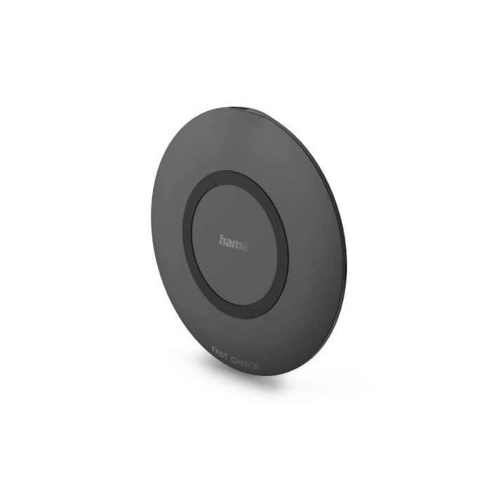 Hama Cargador Inalambrico - Potencia 15W - USB-C - Indicador LED - Carga Rapida - Antideslizante - Color Negro
