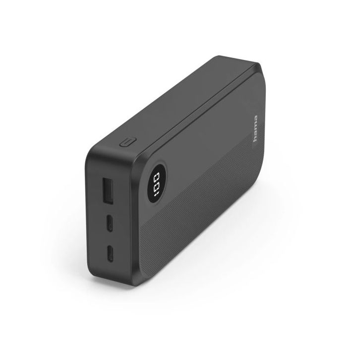 Hama Bateria Externa Powerbank 20000mAh - Polimero de Litio - USB-C - USB-A - Carga Rapida - 3 Conexiones de Salida - Pantalla D