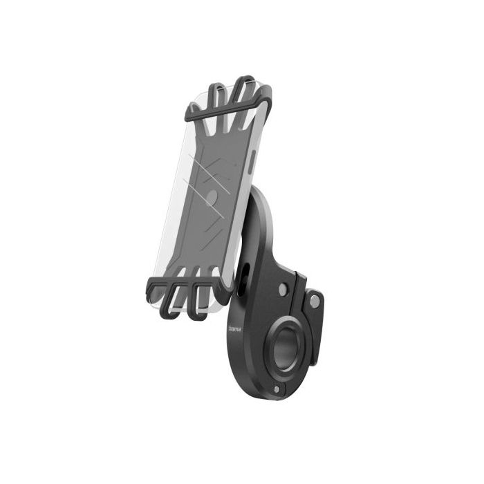 Hama Soporte de Bicicleta para Smartphone - Peso Max 200g - Silicona Flexible - Antideslizante - Universal - Color Negro