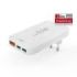 Hama Cargador de Pared - Potencia 65W - 2x USB-C - USB-A - Power Delivery - Qualcomm - Color Blanco