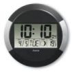 Hama Ischia Reloj de Pared Digital - Termometro - Visualizacion de Fases Lunares - Zona Horaria Ajustable - Radio - 24.5x1.5cm -