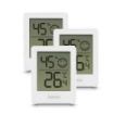 Hama Cres Pack de 3 Medidores de Temperatura y Humedad para Interior - Pantalla Digital - Permite Colgar en Pared - Indicador de