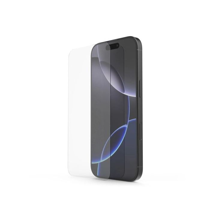 Hama Clear Protect Protector de Pantalla para iPhone 16 Pro - Antihuellas - Vidrio de Seguridad - Grado de Dureza 9H - Color Tra