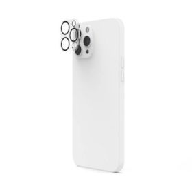 Hama Cam Protect Protector de Camara para iPhone 16 Pro / 16 Pro Max - Vidrio Templado - Color Transparente