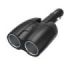 Hama Distribuidor de 2 Tomas de 12V para Coche - Color Negro
