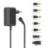 Hama Fuente de Alimentacion Multidispositivo - Potencia 12W - Indicador LED - 7 Adaptadores - Intensidad Maxima 1A - Voltaje Aju