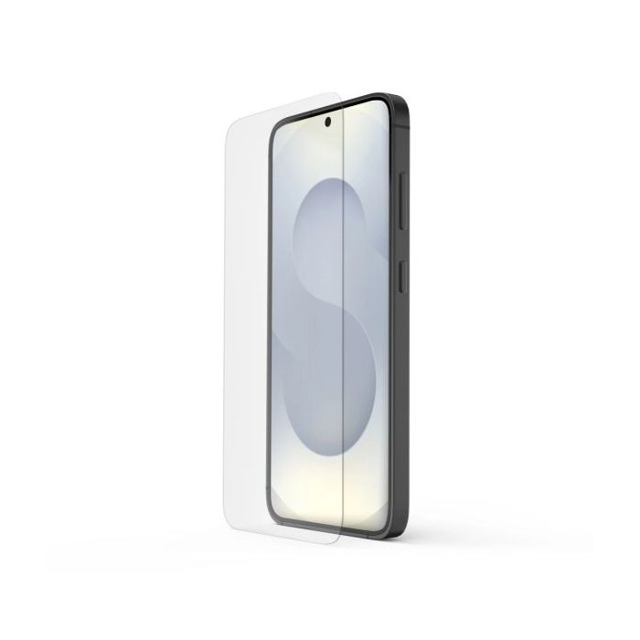 Hama Clear Protect Protector de Pantalla para Samsung Galaxy S25 - Antihuellas - Vidrio de Seguridad - Grado de Dureza 9H - Colo