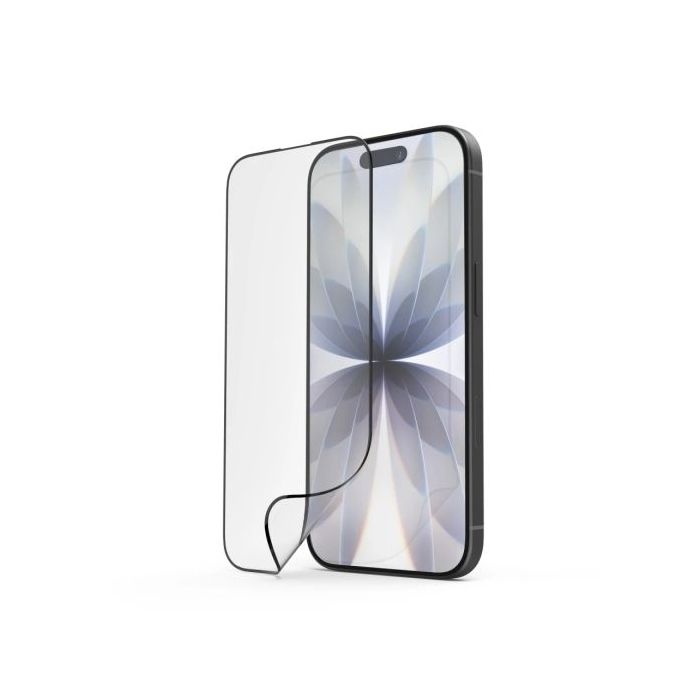 Hama Super Hybrid Protector de Pantalla para iPhone 17 - Antihuellas - Base de Montaje - Flexiglas rPET - Grado de Dureza 9H - P