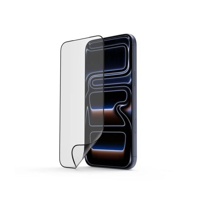 Hama Super Hybrid Cristal Protector para iPhone 17 Pro Max - Antihuellas - Base de Montaje - Flexiglas rPET - Grado de Dureza 9H