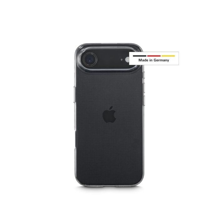 Hama Always Clear Funda para iPhone Air - Antideslizante - Poliuretano Termoplastico - Bordes Elevados - Color Transparente