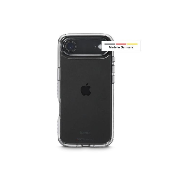 Hama Extreme Protect Funda para iPhone Air - Antideslizante - Policarbonato - Proteccion D3O - Bordes Elevados - Color Transpare