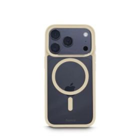 Hama Frame Protect Funda para iPhone 17 Pro - Antideslizante - Magnetico - Policarbonato y Poliuretano Termoplastico - Color Bei