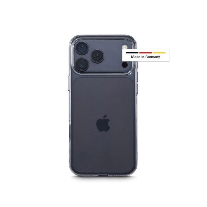 Hama Always Clear Funda para iPhone 17 Pro Max - Antideslizante - Poliuretano Termoplastico - Bordes Elevados - Color Transparen