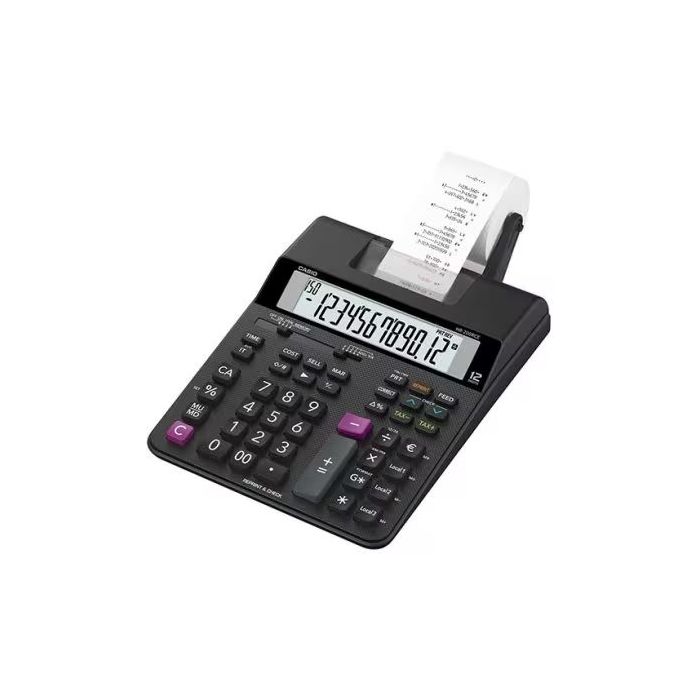 Casio HR-200RCE Calculadora Impresora de Sobremesa 12 Digitos - Impresion en 2 Colores - Funcion de Reimpresion/Impresion Poster