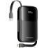 Vention Powerbank de 10000mAh - Potencia de Salida hasta 22.5W - Cable USB-C y Lightning Integrado - USB-A - Pantalla LED - Colo