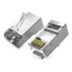 Vention Pack de 100 Conectores RJ45 - Cat.6a FTP - Contactos Chapados en Oro - Color Plata