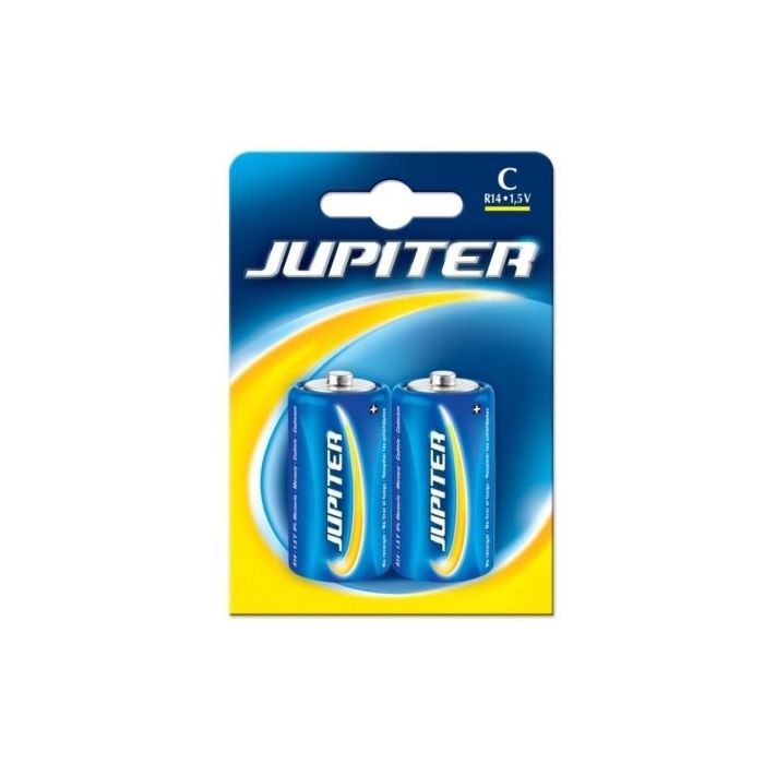 Jupiter Pack de 2 Pilas Salinas C R14 - Pilas Salinas para Aparatos de Bajo Consumo