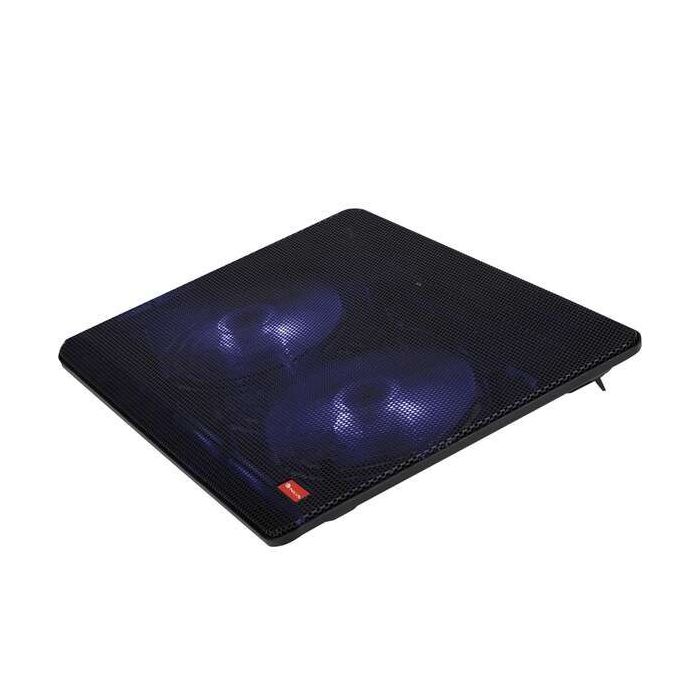 NGS Jetstand Base de Refrigeracion para Portatil hasta 15.6  - Iluminacion LED Azul - 1x USB - 2 Ventiladores Silenciosos - 2 Ni