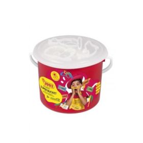 Jovi Super Bucket Pack 6 Pastillas de Plastilina 50gr + Accesorios - Pasta Vegetal - No Se Seca - sin Gluten - Inocua - Facil de