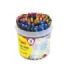 Jovi Felt Pens Bote con 120 Rotuladores - Punta de 2mm - Tinta de Gran Fijacion - Capuchon de Seguridad Ventilado - Colores Surt