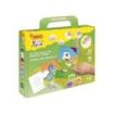 Jovi Play - Fun Kit Pinta con Arena Dinosaurs con 8 Botes de Arena + 1 Punzon + 3 Laminas con Diseños de Dinosaurios - Colores S