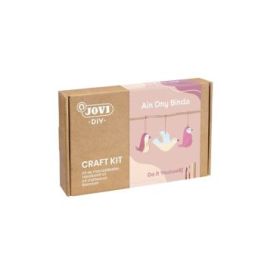 Jovi Diy Kit de Manualidades para Hacer Pajaros - Pasta Endurecible Air Dry - 500g Airdry - Rodillo de Madera - Herramientas de