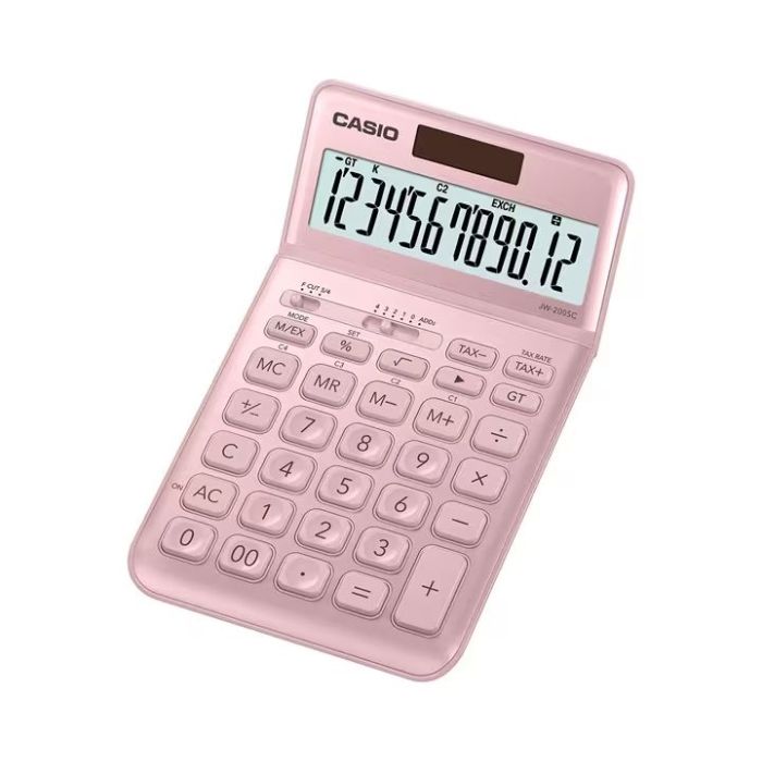 Casio JW-200SC Calculadora de Sobremesa 12 Digitos Inclinacion Ajustable - Simbolos de Comando de Funcion - Memoria Total Genera