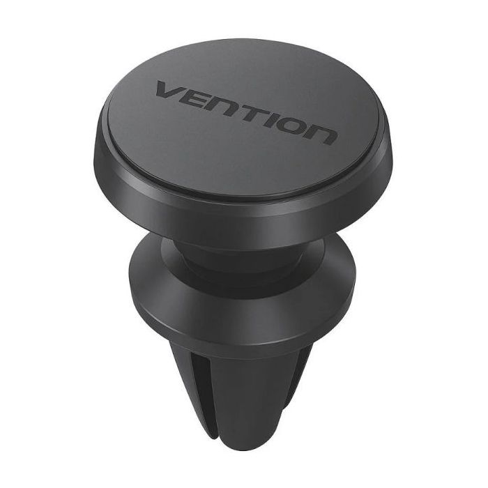 Vention Soporte Magnetico de Smartphone para Coche - Fijacion con Pinza - Aleacion de Aluminio - Silicona - Color Negro